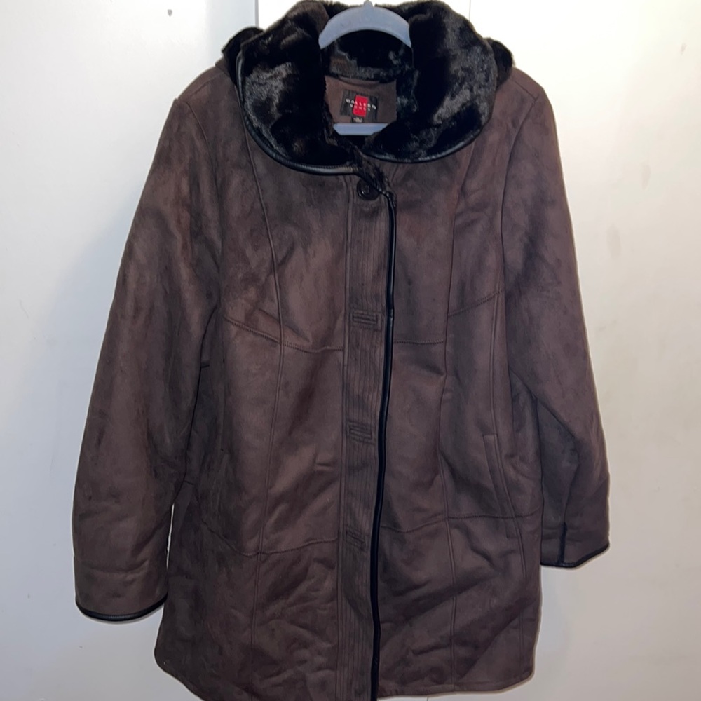 Faux suede coat size 1x never worn Nwot